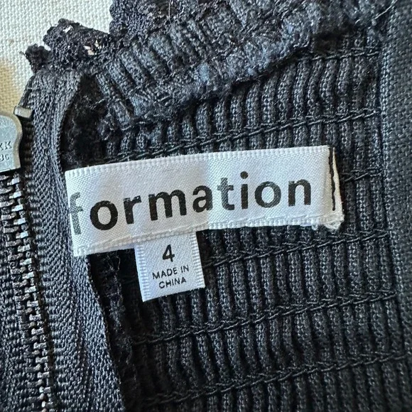 Reformation Kieryn Linen Midi Dress Black Floral Embroidered 4 NO BELT - Picture 6 of 10